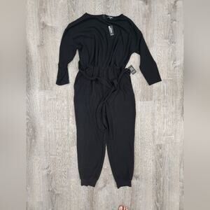 Nwt Express Cozy Belted Long Sleeve Lounge Jumpsuit sz M